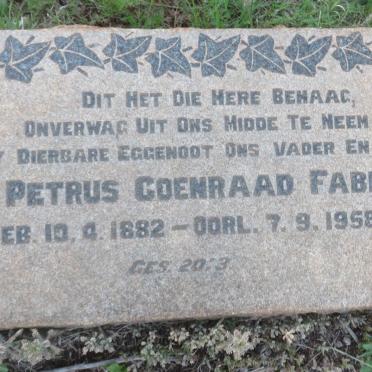 FABER Petrus Coenraad 1882-1958