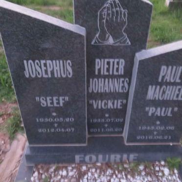 FOURIE Josephus 1930-2012 :: FOURIE Pieter Johannes 1933-2011 :: FOURIE Paul Machiel 1943-2016