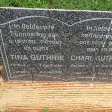 GUTHRIE Tina 1954-1993 :: GUTHRIE Charl 1984-2018