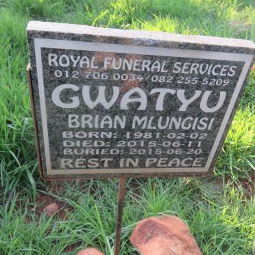 GWATYU Brian Mlungisi 1981-2015
