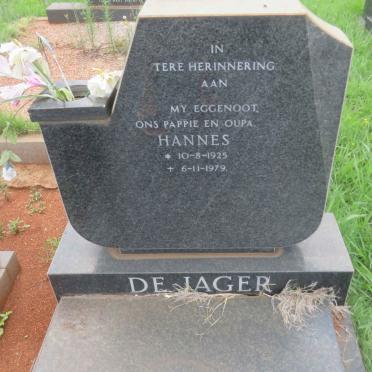 JAGER Hannes, de 1925-1979
