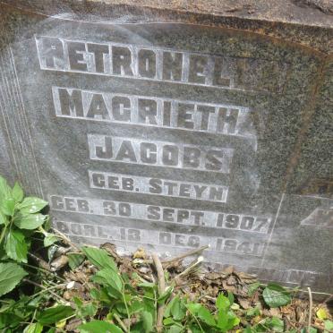 JACOBS Petronella Magrietha nee STEYN 1907-1941