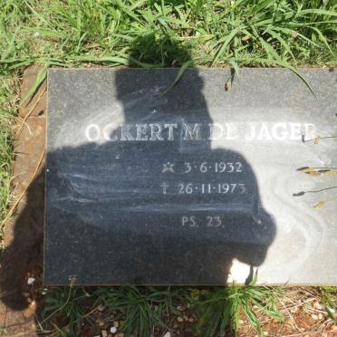 JAGER Ockert M., de 1932-1973