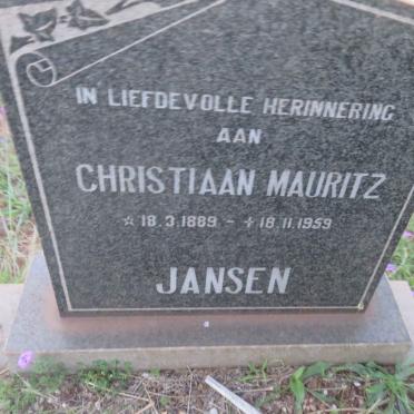 JANSEN Christiaan Mauritz 1889-1959
