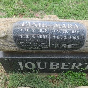 JOUBERT Fanie 1928-2003 &amp; Mara 1938-2006