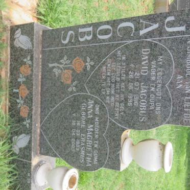JACOBS David Jacobus 1916-1995 &amp; Anna Magrietha ERASMUS 1933-2003