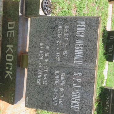 KOCK Percy Reginald, de 1921-1992 &amp; S.P.J. 1921-2010