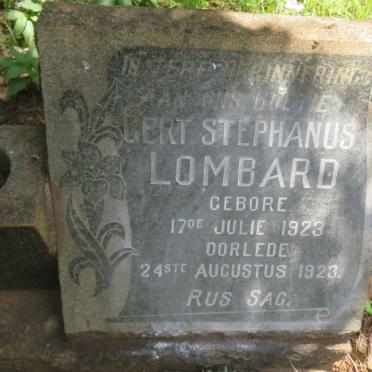 LOMBARD Gert Stephanus 1923-1923