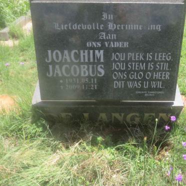 LANGEN Joachim Jacobus, de 1931-2009