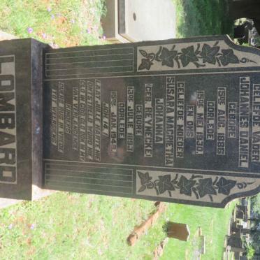LOMBARD Johannes Daniel 1886-1930 &amp; Susara Magrietha Johanna REYNECKE 1893-1946
