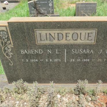 LINDEQUE Barend N.L. 1904-1973 &amp; Susara J.H. 1906-1979