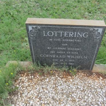 LOTTERING Coenraad Wilhelm 1903-1980 &amp;  Elizabeth Susan 1907-1987 