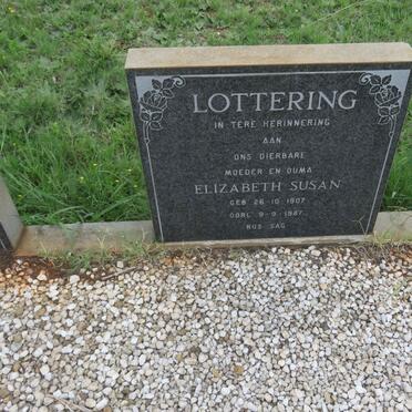 LOTTERING Elizabeth Susan 1907-1987