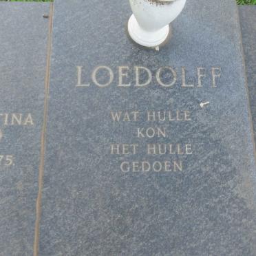LOEDOLFF Christiaan Johan 1890-1975 &amp; Magdalena Christina SPAMMER 1889-1975