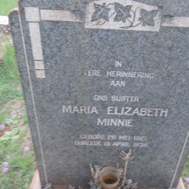 MINNIE Maria Elizabeth 1921-193?