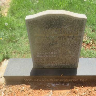 MATSHIANA Martha Francinah 1975-2008