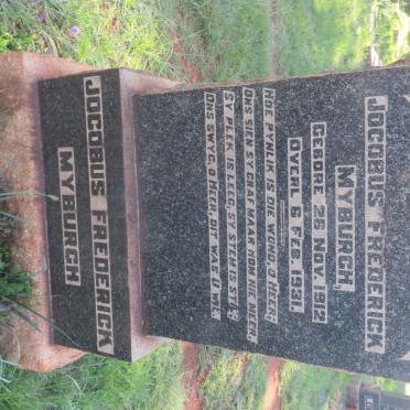 MYBURGH Jocobus Frederick 1912-1931