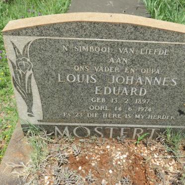 MOSTERT Louis Johannes Eduard 1897-1974