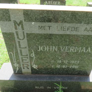 MULLER John Vermaak 1923-2001