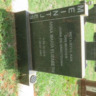 MEINTJES Anna Maria Elizabeth 1918-1997