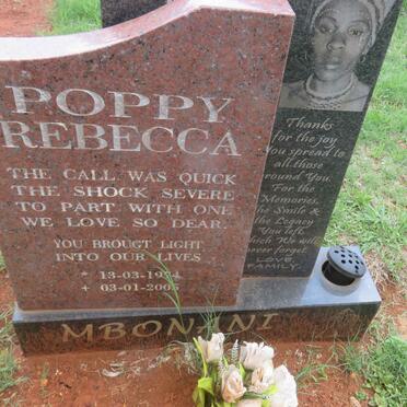 MBONANI Poppy Rebecca 1974-2005