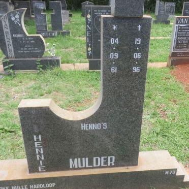MULDER Hennie 1961-1996