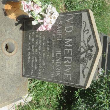 MERWE Sarel Hendrik, v.d. 1914-1985