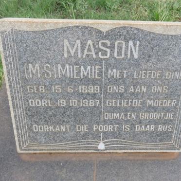 MASON Miemie M.S. 1899-1987