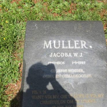 MULLER Jacoba W.J. 1906-1985