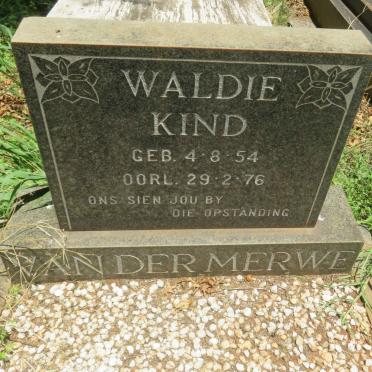 MERWE Waldie Kind, van der 1954-1976