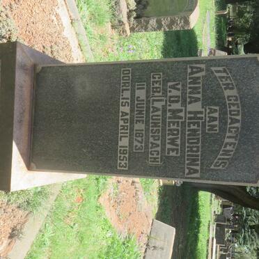 MERWE Sarel Johannes, v.d. 1871-1940 &amp; Anna Hendrina LAUNSPACH 1873-1953