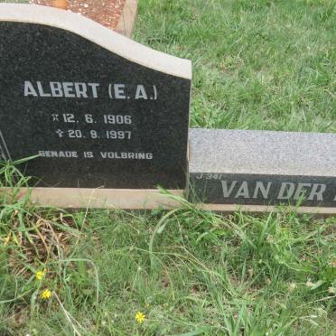 MERWE Albert E.A., van der 1906-1997
