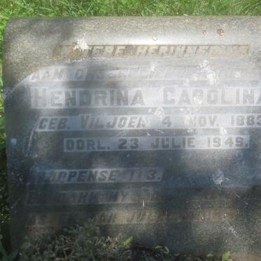 NIEUWENHUIZEN Hendrina Carolina, van nee VILJOEN 1883-1949