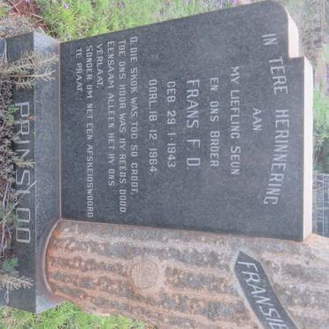 PRINSLOO Frans F.D. 1943-1964