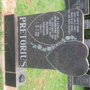 PRETORIUS Hendrik Adriaan 1940-1995