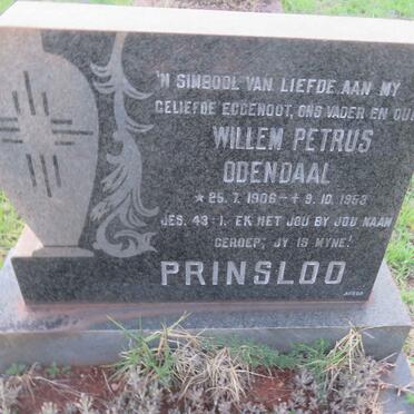 PRINSLOO Willem Petrus Odendaal 1906-1953