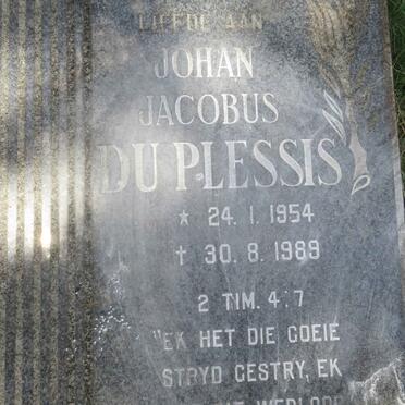 PLESSIS Johan Jacobus, du 1954-1989