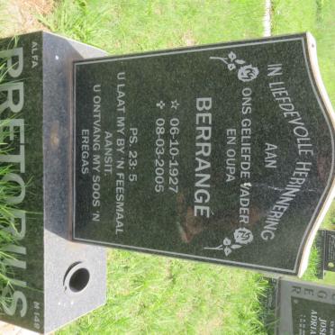 PRETORIUS Berrange 1927-2005