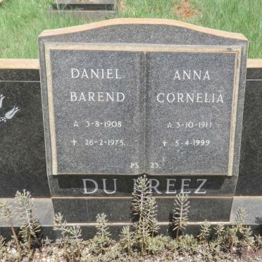 PREEZ Daniel Barend, du 1908-1975 &amp; Anna Cornelia 1911-1999