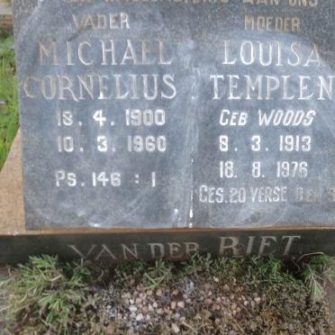 RIET Michael Cornelius, van der 1900-1960 &amp; Louisa Templen WOODS 1913-1976