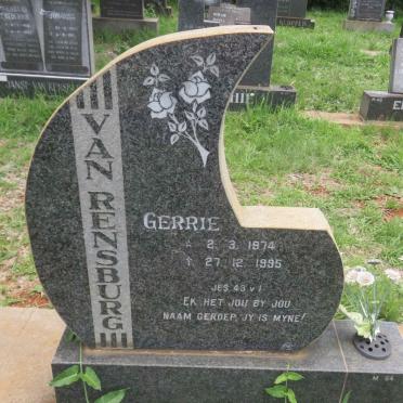 RENSBURG Gerrie, van 1974-1995
