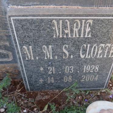 REINERS David Schalk 1893-1963 :: CLOETE S.W. 1925-2010 :: CLOETE M.M.S. 1928-2004