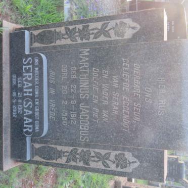 RAPPARD Marthinus Jacobus 1912-1950 &amp; Serah 1912-2002