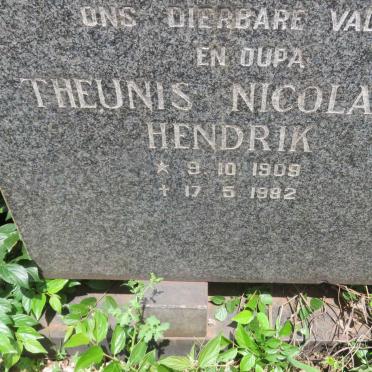 RAND Theunis Nicolaas Hendrik, du 1909-1982
