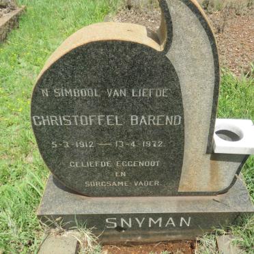SNYMAN Christoffel Barend 1912-1972