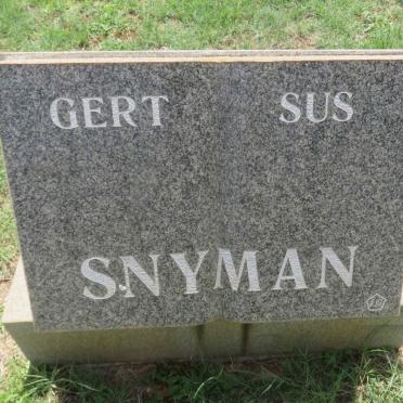 SNYMAN Gert &amp; Sus