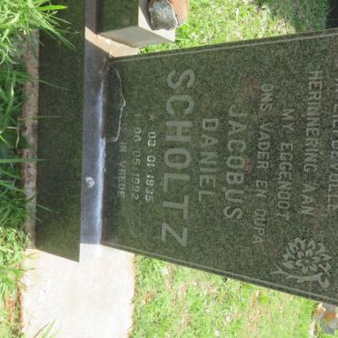 SCHOLTZ Jacobus Daniel 1935-1992