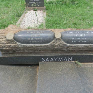 SAAYMAN Johannes Jurie 1918-1975 &amp; Augusta Anna Louisa 1924-2008