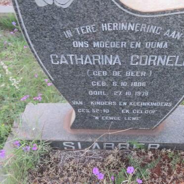 SLABBER Catharina Cornelia nee DE BEER 1886-1979