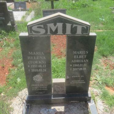 SMIT Marius Elbet Adriaan 1940-2017 &amp; Maria Helena 1937-2010